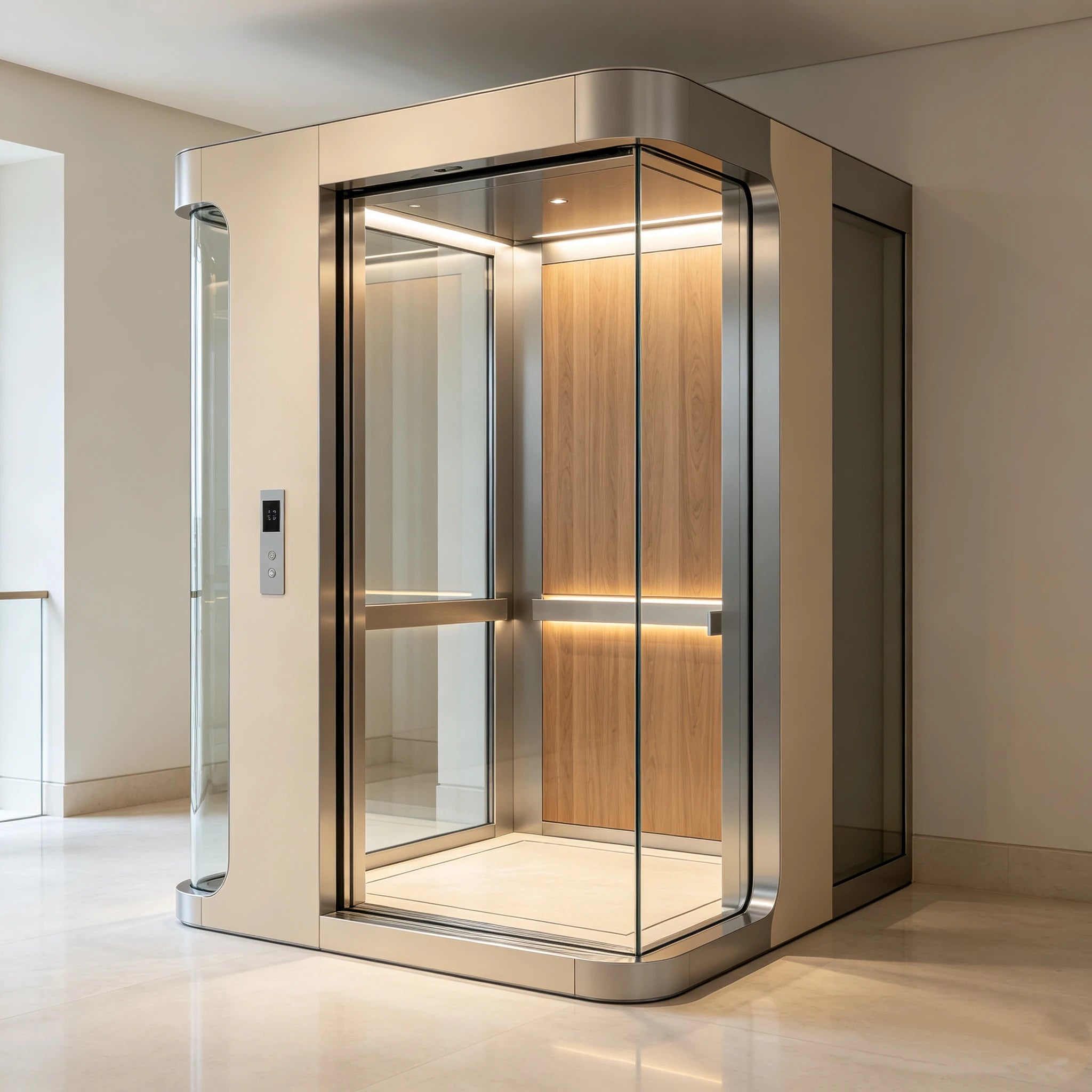 Complete Villa Elevator Solution with English Technical Drawings